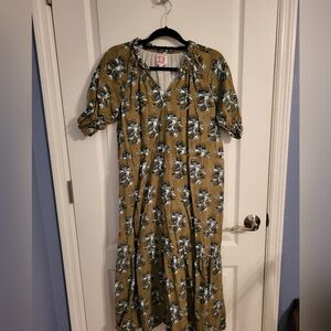 Victoria Dunn Olive Floral Maxi Dress